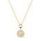 Two-Tone Eight-Pointed Star Signet Necklace